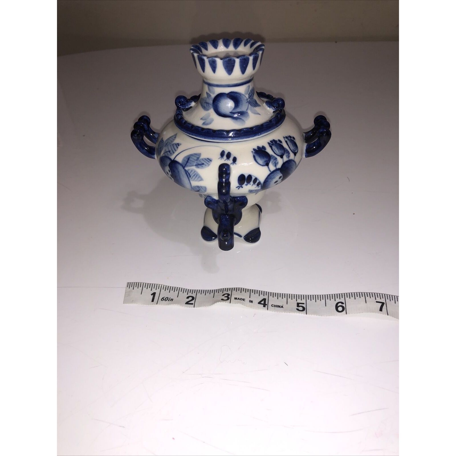 Other GZEL FROM RUSSIA HANDMADE BLUE&WHITE RUSSIAN SAMOVAR Size ONE SIZE - 7 Thumbnail