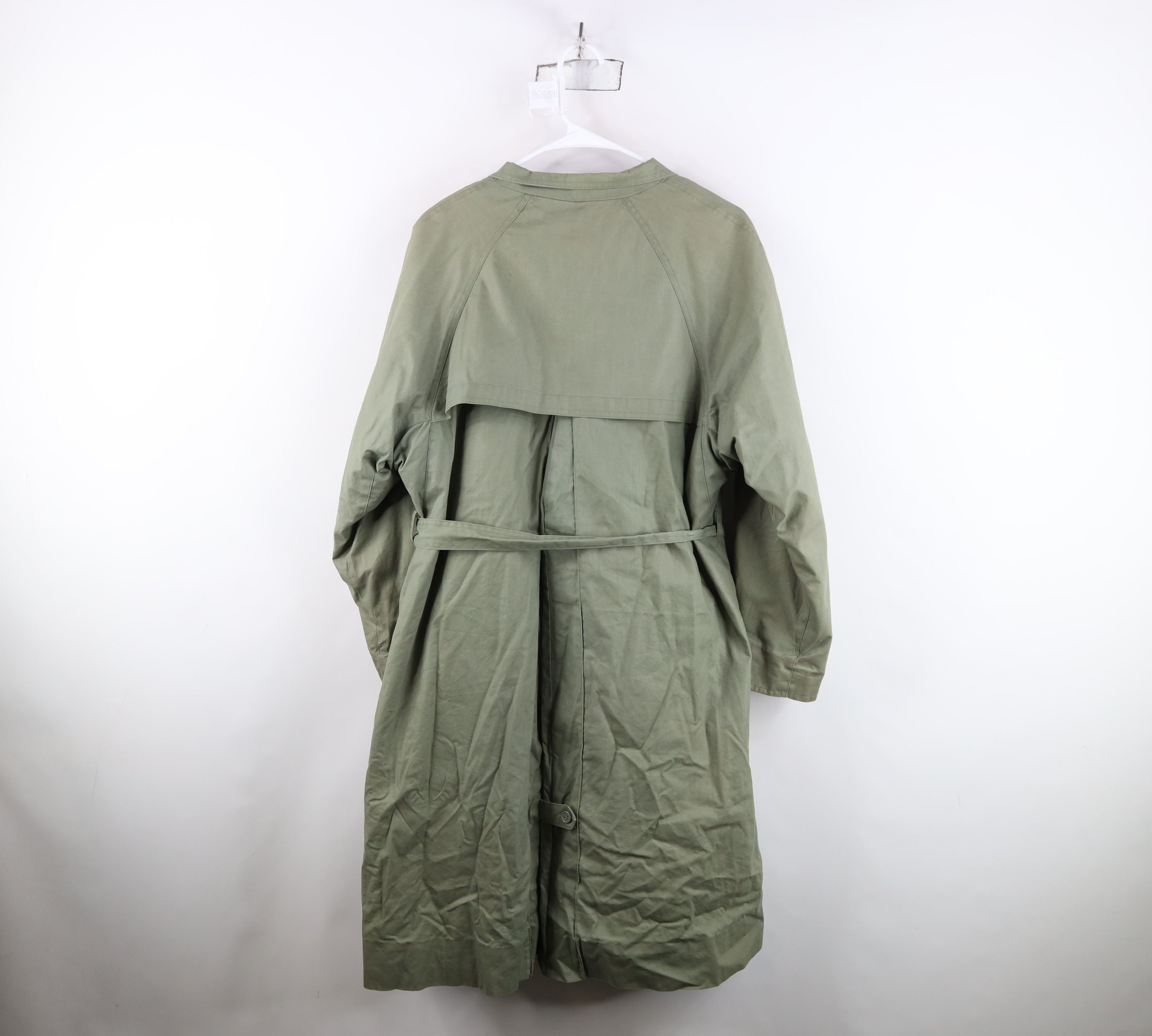 Vintage Vintage 70s Streetwear Wool Lined Belted Trench Coat Green Size L / US 10 / IT 46 - 13 Thumbnail