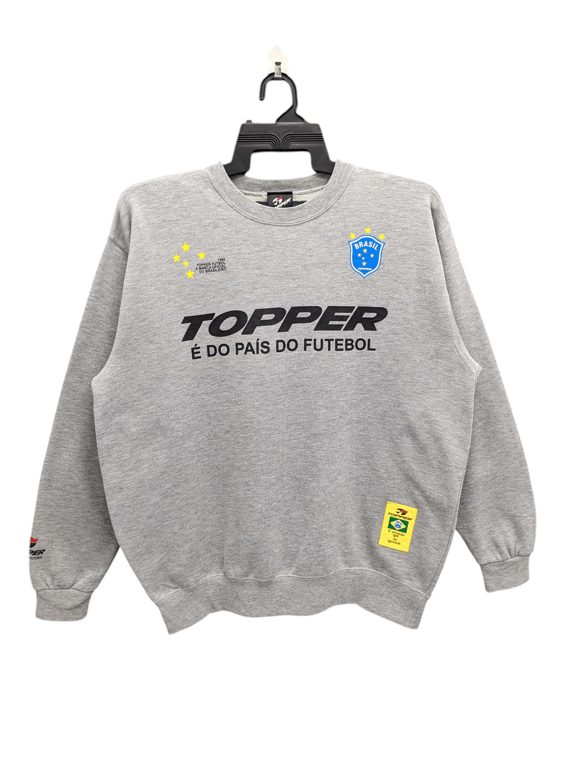 Vintage Vintage 1990 Topper Brasil Football País do Futebol Crewneck Size US XL / EU 56 / 4 - 1 Thumbnail