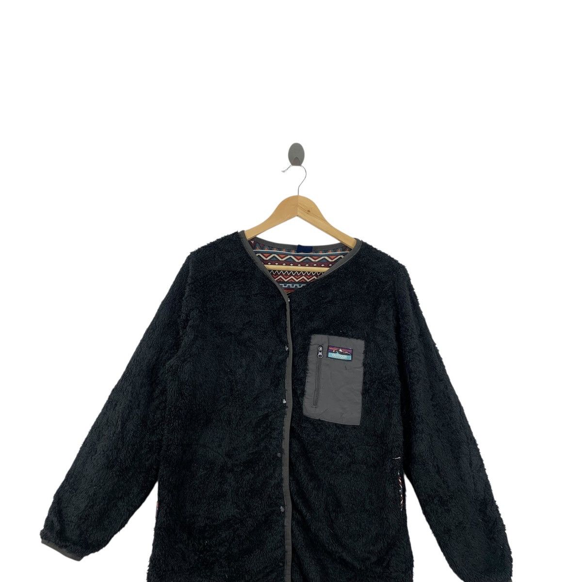 Other OUTDOOR USA Deep Pile Sherpa Over Print Aztec Fleece Jacket Size M / US 6-8 / IT 42-44 - 3 Thumbnail