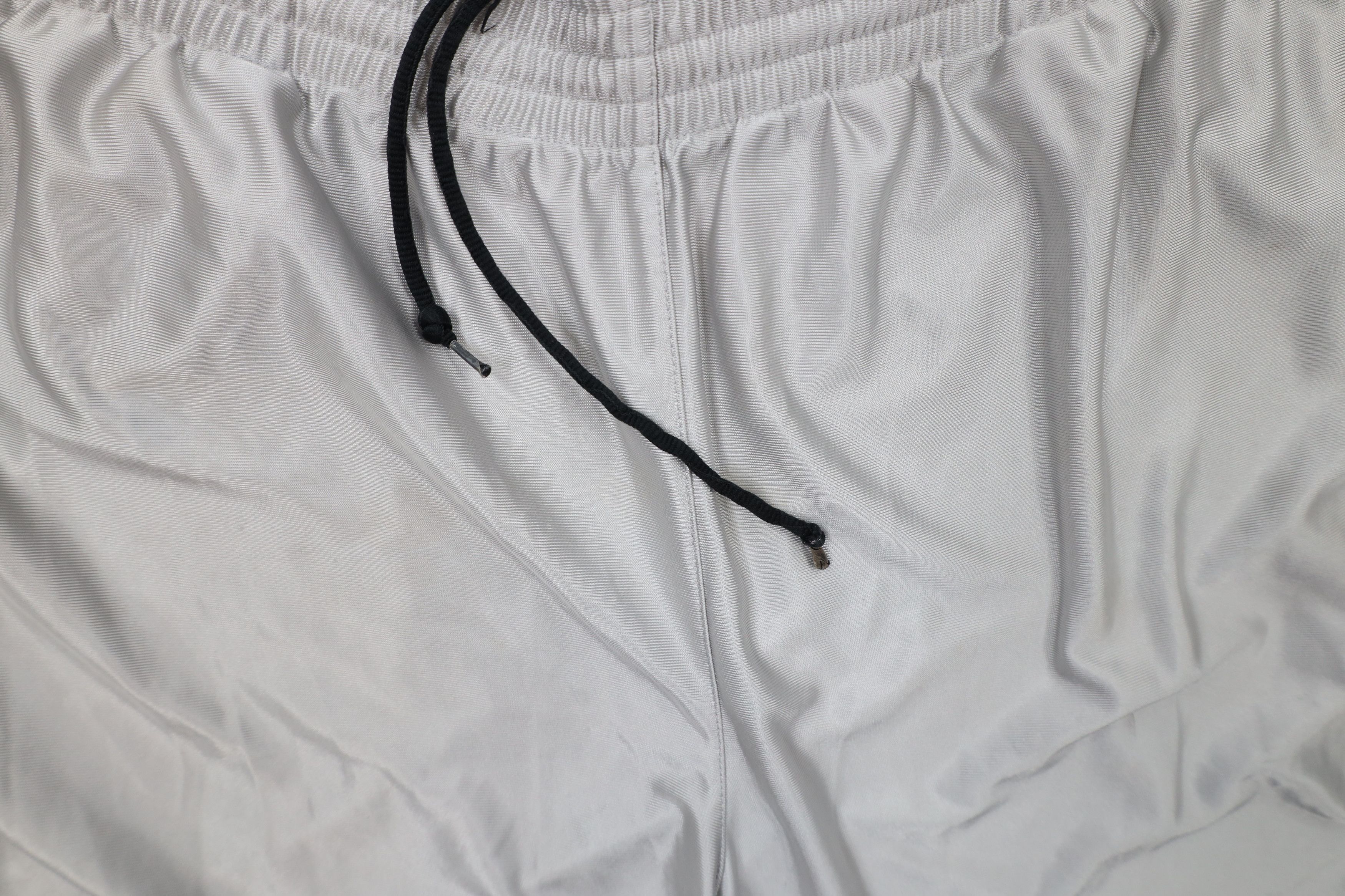 Nike × Vintage Vintage 90s Y2K Nike Mini Swoosh Basketball Shorts Silver Size US 38 / EU 54 - 7 Thumbnail