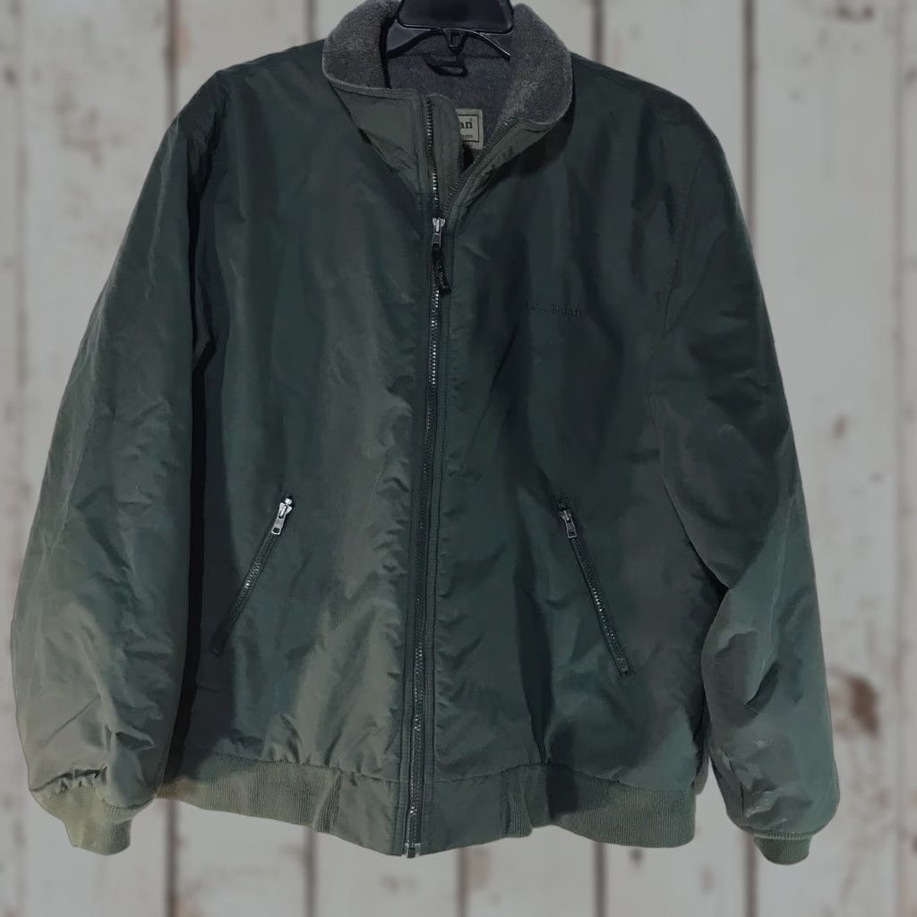Vintage LL Bean Green Fleece Lined Full Zip Jacket Mens Size XL Size US XL / EU 56 / 4 - 1 Thumbnail
