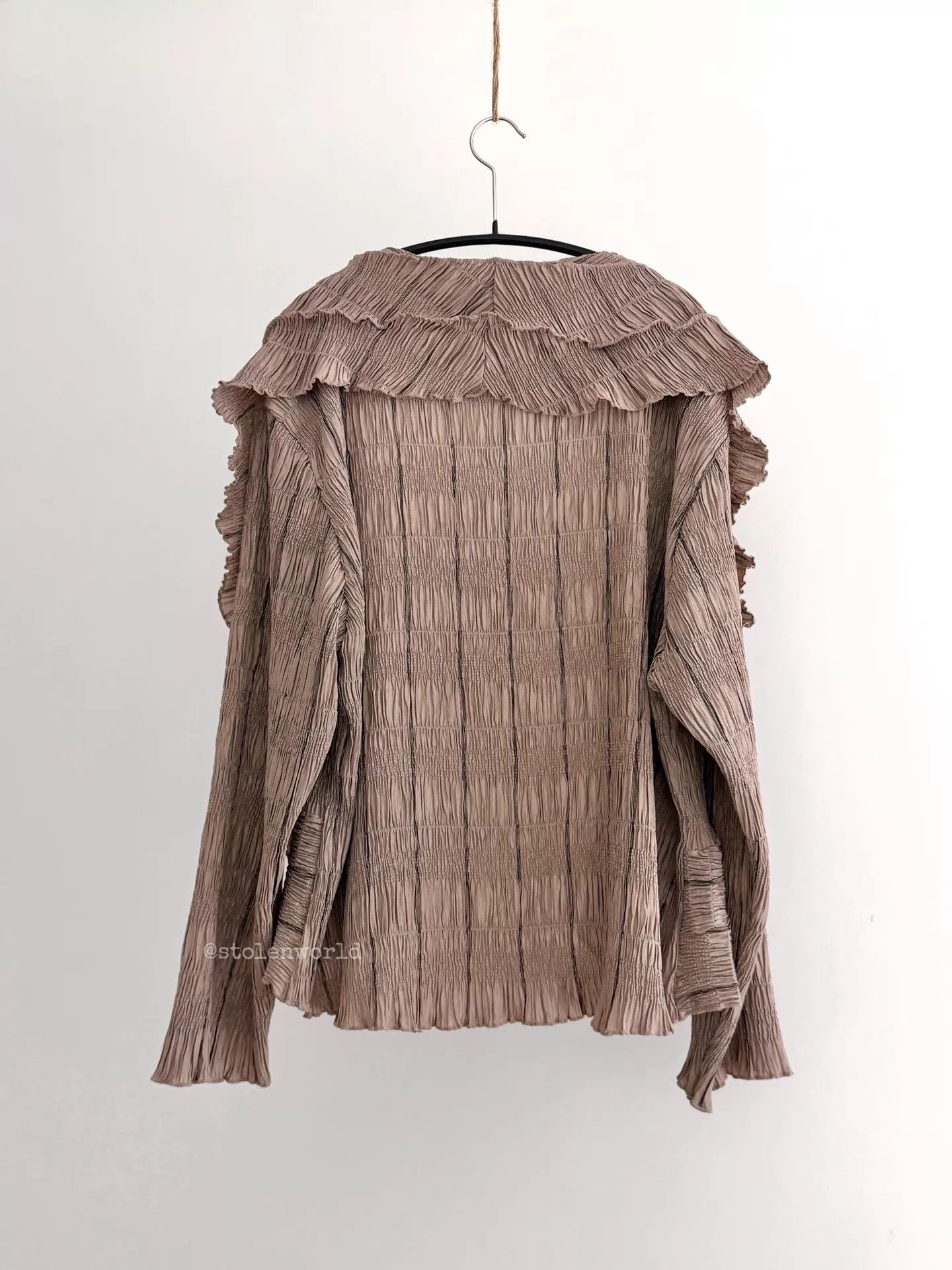 Issey Miyake Issey Miyake 1990SS Pleated Cardigan Gray-Pink Size 2 Size XS / US 0-2 / IT 36-38 - 2 Thumbnail