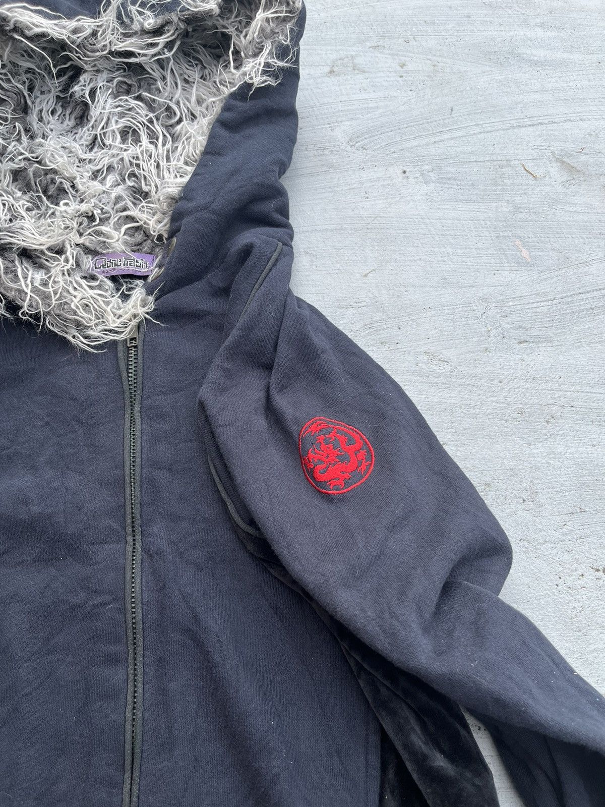 JAPANESE FUR POEM DRAGON HOODIE LGB PUNK Y2K KMRII