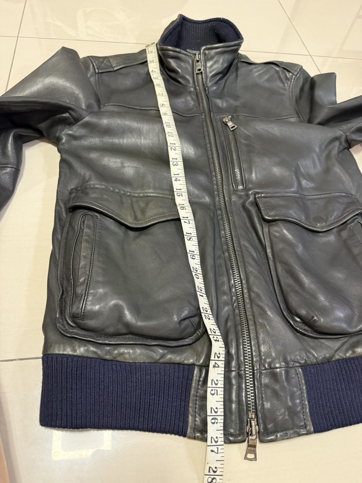 Ships Jet Blue SHIPS JET BLUE Sheepskin Leather Jacket Size US M / EU 48-50 / 2 - 5 Thumbnail