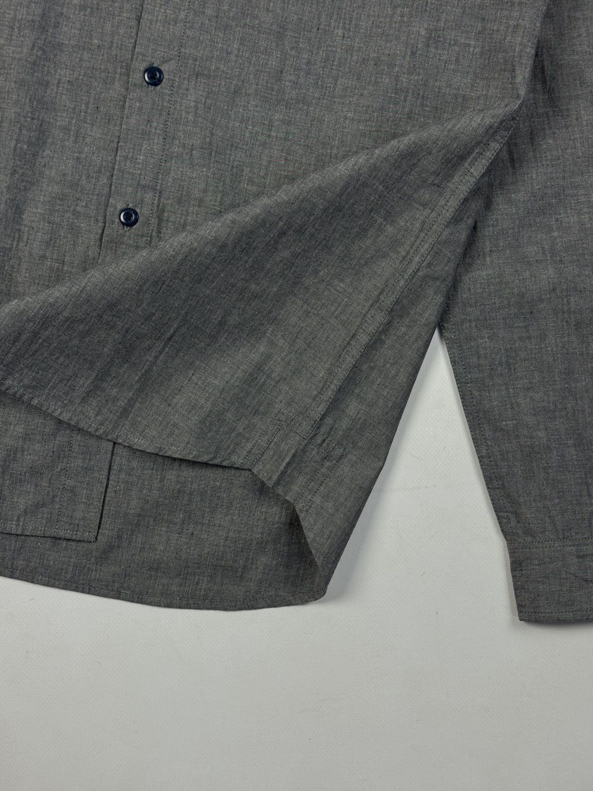 Folk FOLK Grey Cotton Button Down Long Sleeve Shirt Size US M / EU 48-50 / 2 - 4 Thumbnail