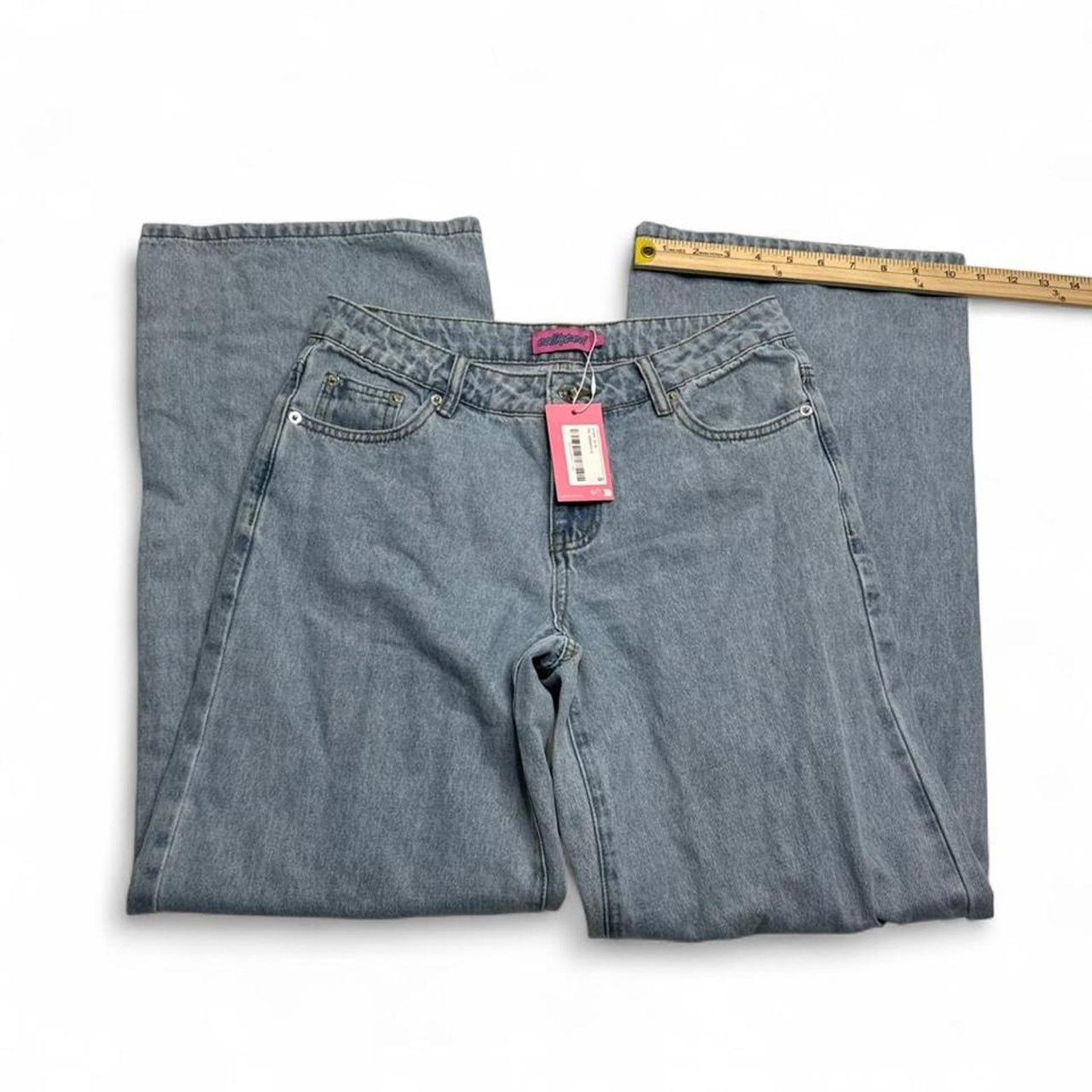 Other Edikted blue wide leg jeans Size S NWT Size 27" / US 4 / IT 40 - 6 Thumbnail