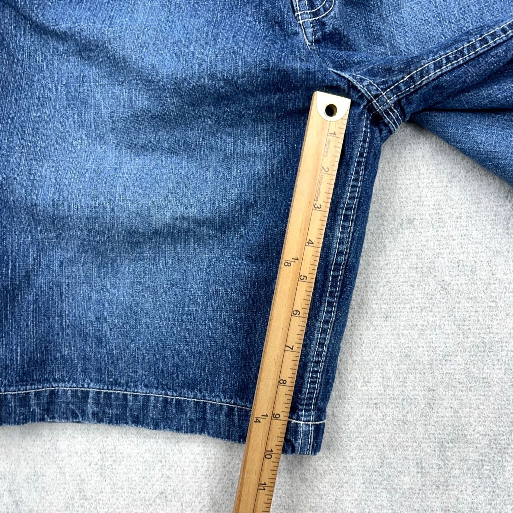 Faded Glory Vintage Faded Glory Shorts Men 36 Denim Bermuda 5-Pocket Relaxed Baggy 90s Hip Hop Grunge Rockabilly Blue Cotton Shirt Shoes Not Included Size US 36 / EU 52 - 5 Thumbnail