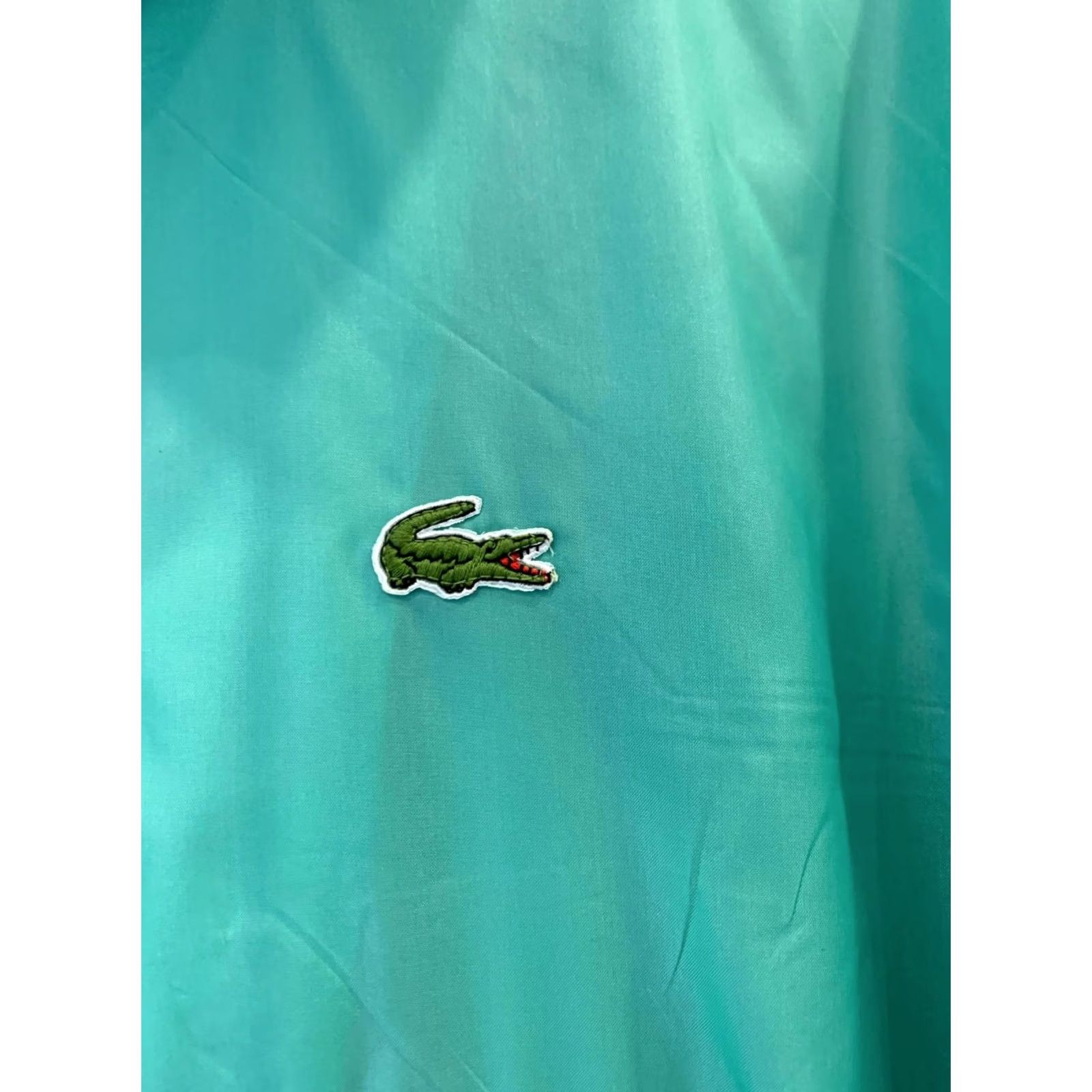 Izod VINTAGE IZOD Lacoste Anorak Windbreaker Jacket Men’s Large Teal Mint Hooded 80s Size US L / EU 52-54 / 3 - 6 Thumbnail