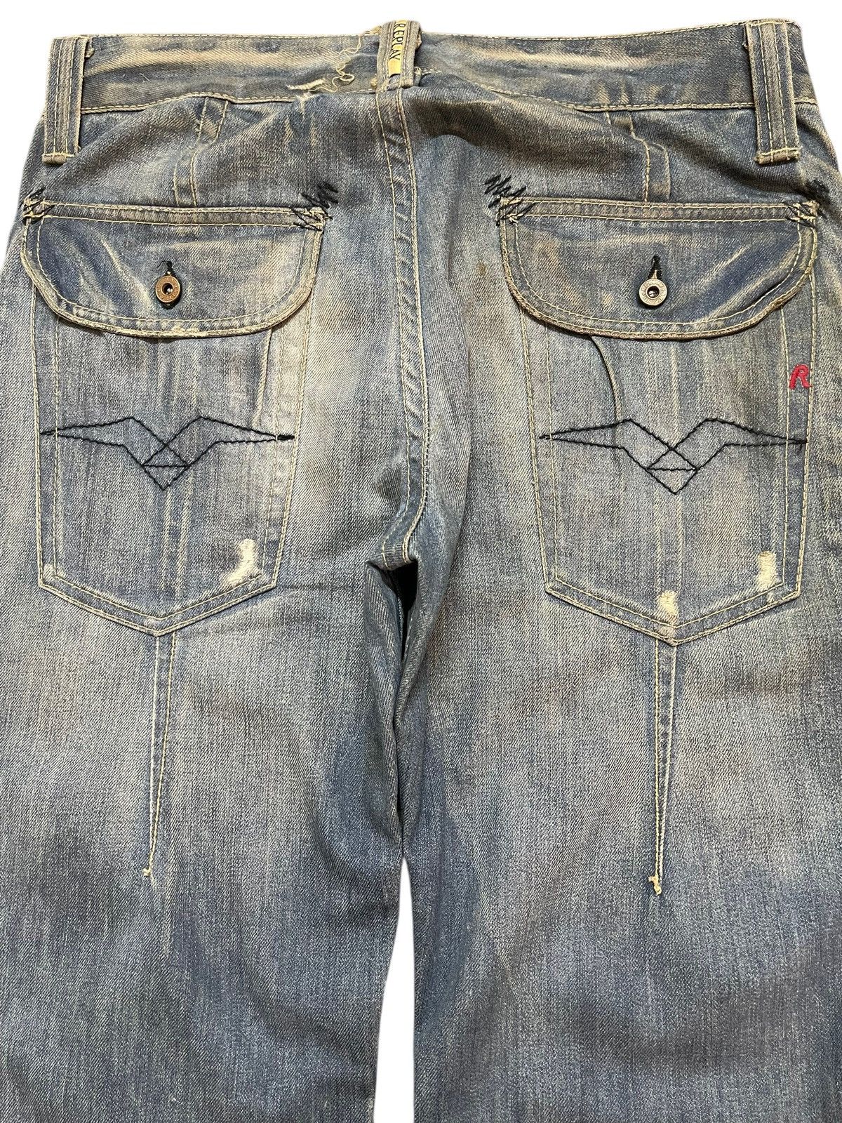 Replay Vintage Replay Blue Mud Wash Blue Faded Style Loose Jeans Size US 30 / EU 46 - 5 Thumbnail