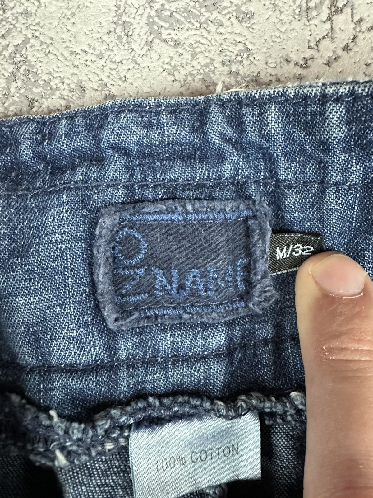 Designer Cargo Jeans Baggy Blue Zip-Off Utility Wide Fit Techwear Size US 32 / EU 48 - 7 Thumbnail