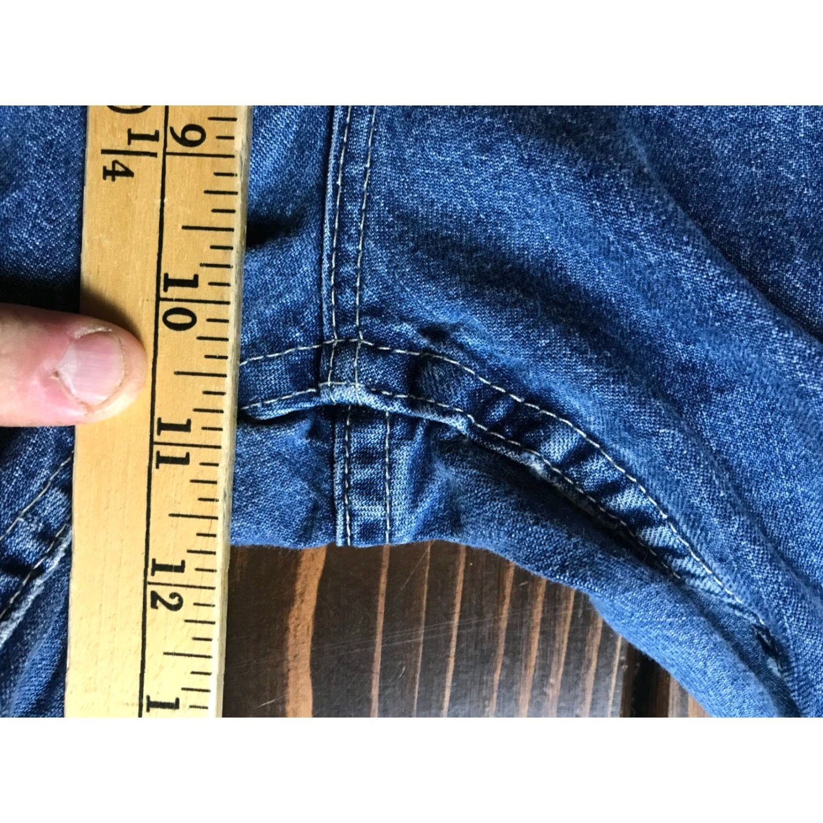 Denime Denim Riders Jeans Women's Size 30 Blue Denim Capri Straight Leg Size 30" / US 8 / IT 44 - 4 Thumbnail