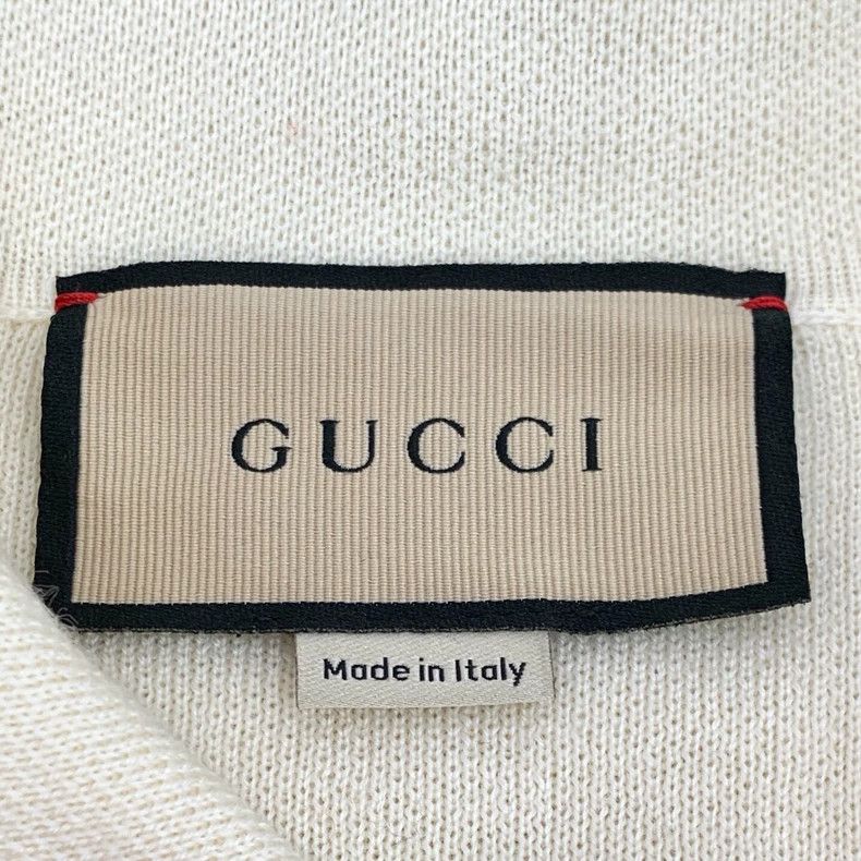 Gucci Gucci Beige logo embroidered wool lapel single-breasted lo Size M / US 6-8 / IT 42-44 - 5 Thumbnail