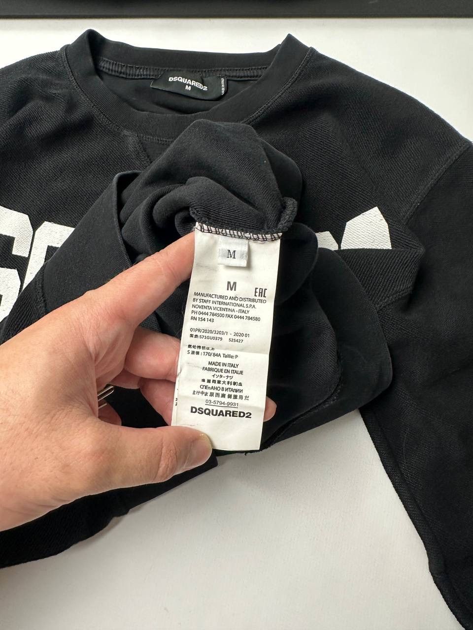 Dsquared2 Dsquared2 Mens Black Sweatshirt Gothic Vibe Skinny Size US M / EU 48-50 / 2 - 11 Thumbnail
