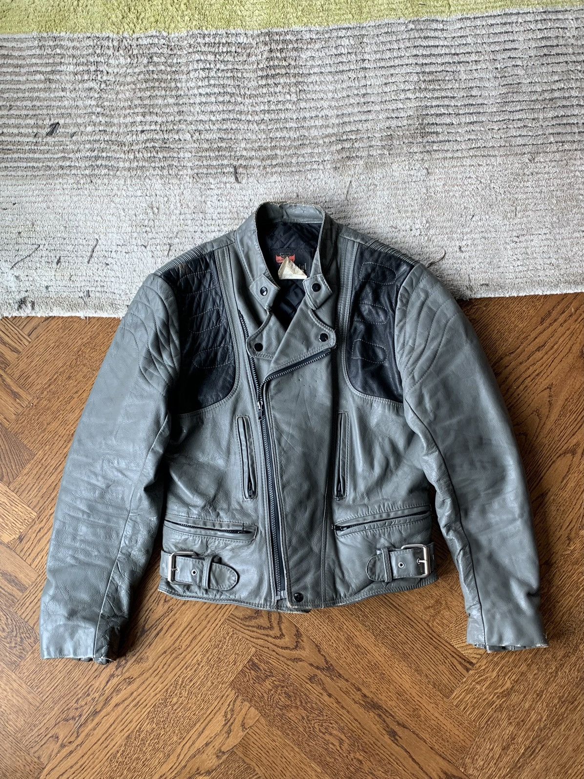 Other × Vintage 80s Bristol Golden Crown Vintage Leather Motorcycle Jacket S Size US M / EU 48-50 / 2 - 2 Thumbnail