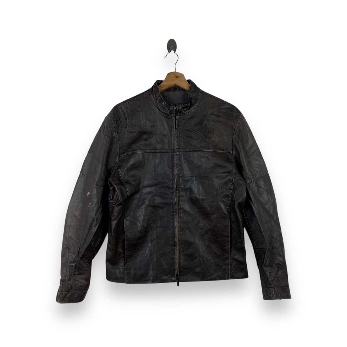 Vintage Vintage BIGLIDUE JAPAN MOTORCYCLE Black Leather Jacket Size US M / EU 48-50 / 2 - 1 Thumbnail