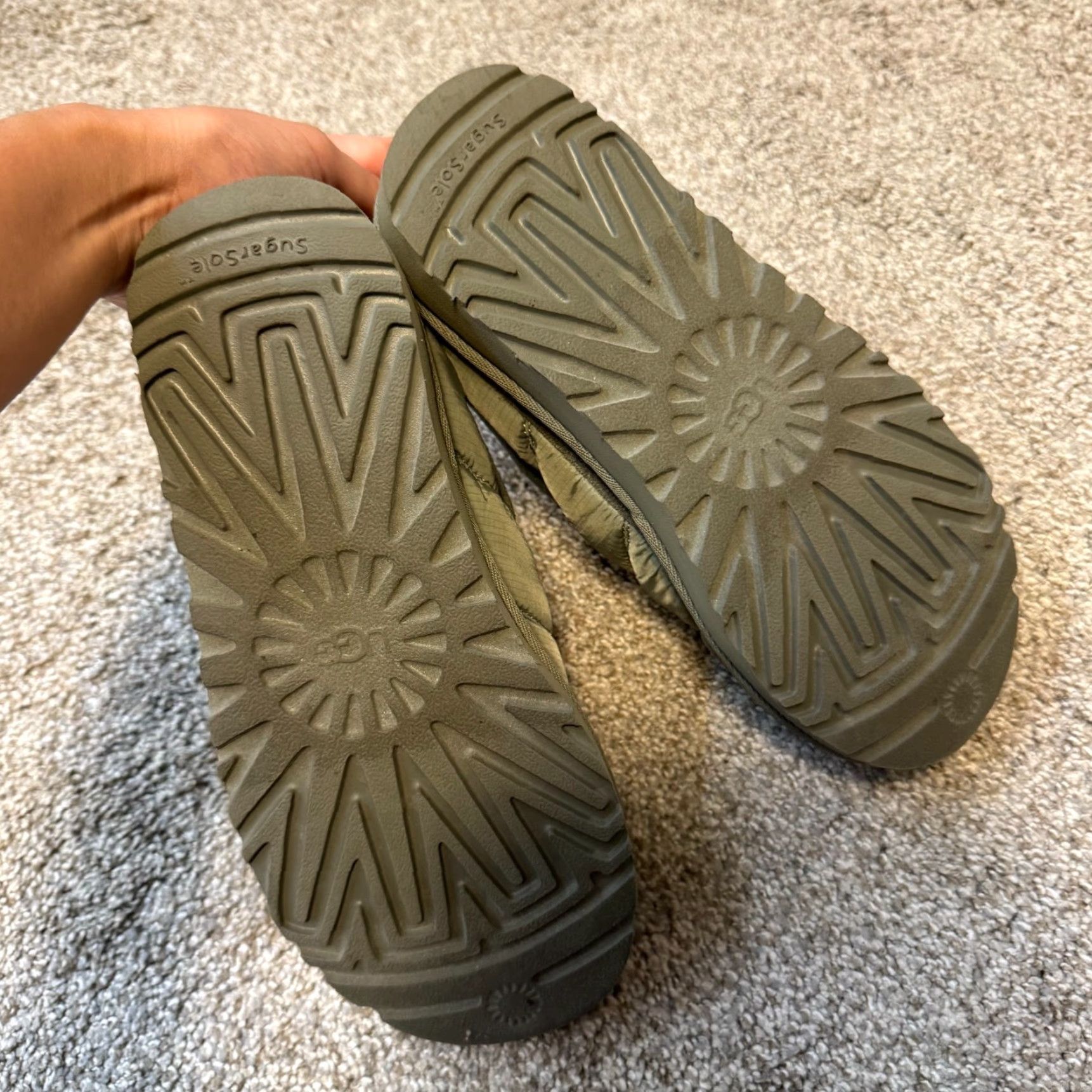 Ugg UGG Tasman LTA Slippers 7 Womens Moss Green Puffy Winter Slip-On Shoes Size US 7 / IT 37 - 5 Thumbnail