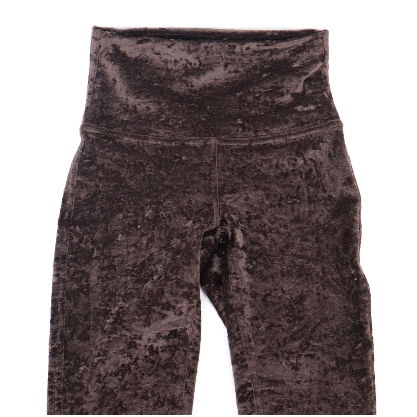 Lululemon Lululemon Women's Wunder Lounge High Rise Tight Crushed Velvet French Press Sz 2 Size ONE SIZE - 4 Thumbnail