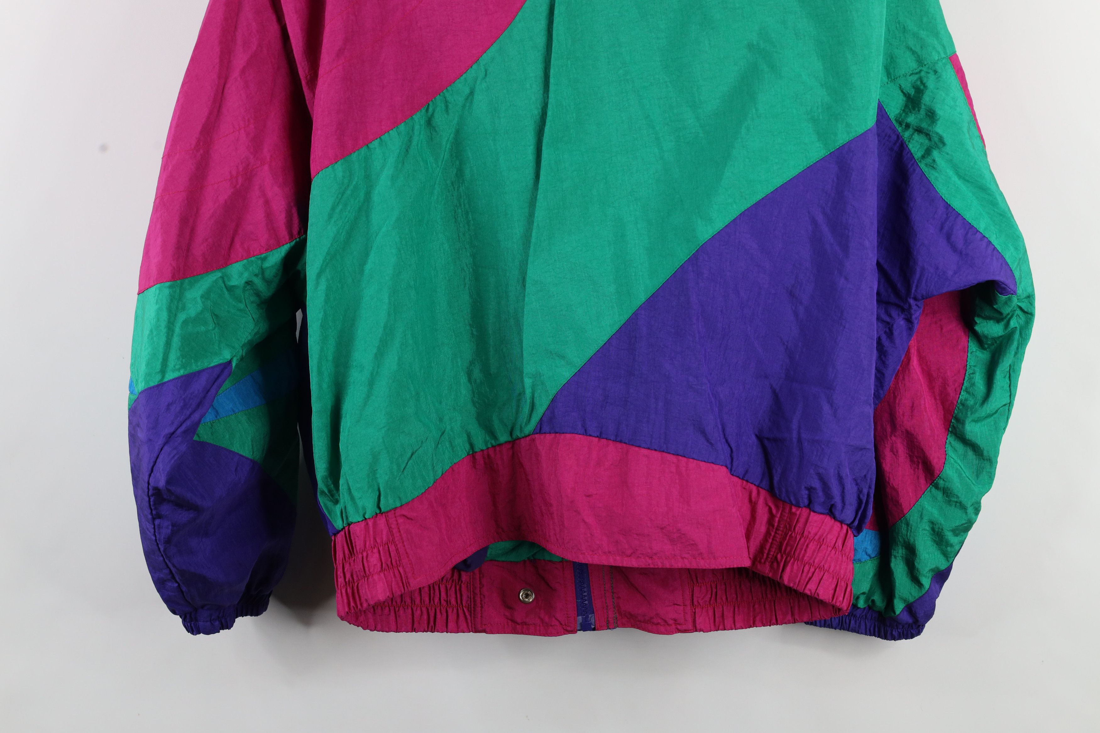 Vintage Vintage 90s Streetwear Block Full Zip Windbreaker Jacket Size XXL / US 16-18 / IT 52-54 - 15 Thumbnail