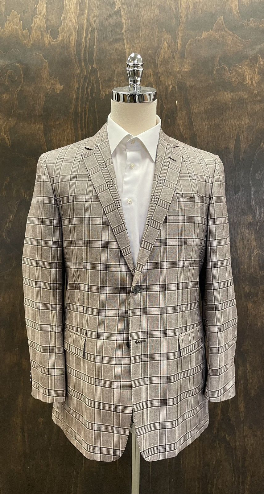 Valentino Check Print Wool & Silk Jacket Size 42R - 1 Thumbnail