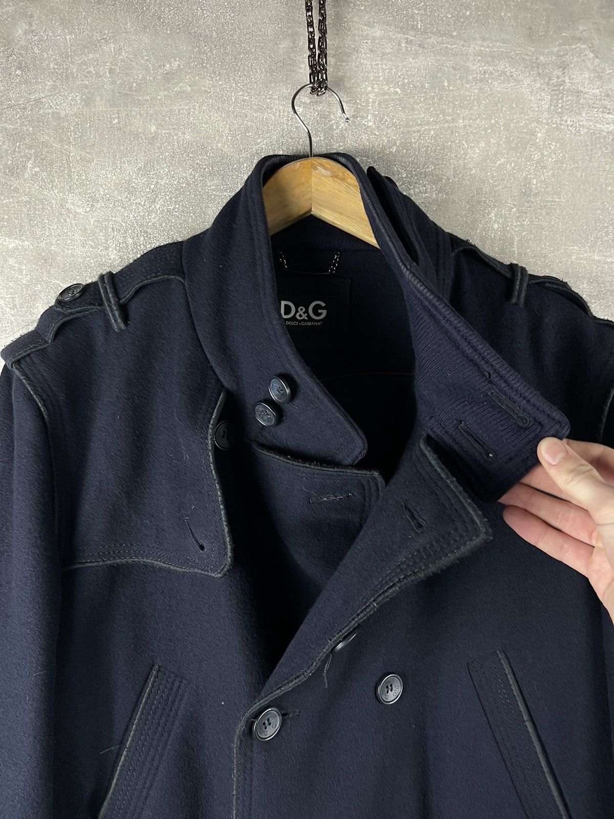 Dolce & Gabbana Dolce &Gabbana Vintage Military Wool Double Breasted Peacoat Size US L / EU 52-54 / 3 - 5 Thumbnail