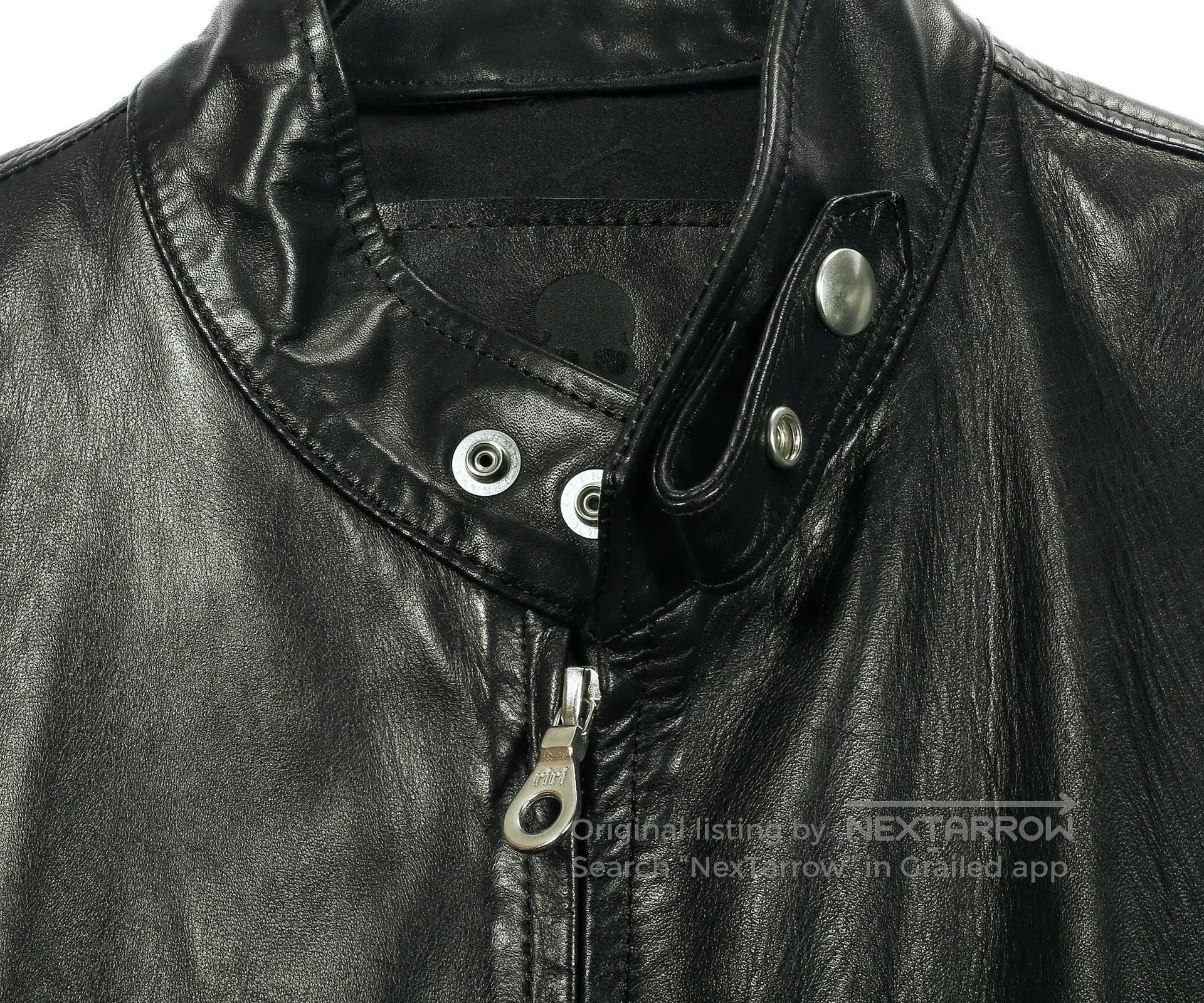 MMW MMJ Embroidered Skull Leather Jacket. Size US M / EU 48-50 / 2 - 6 Thumbnail