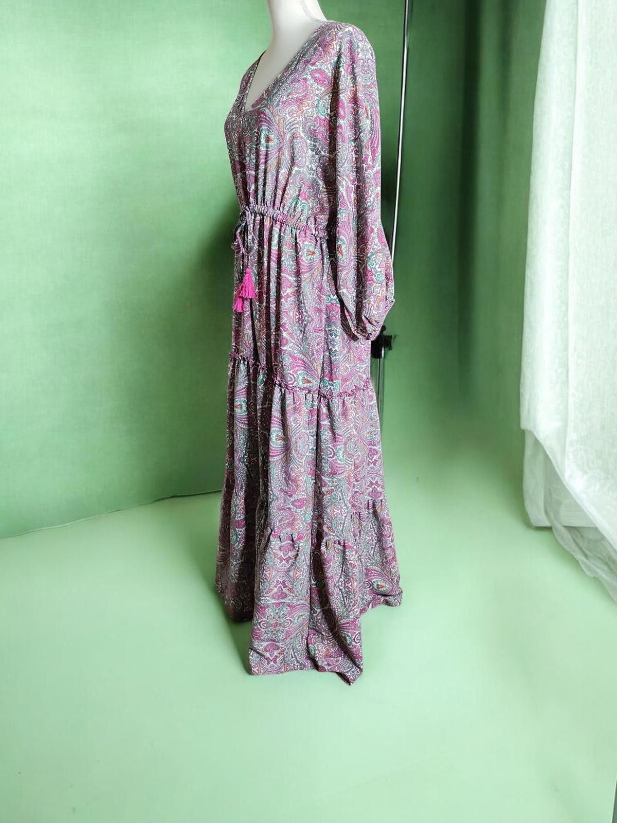 Cartoon Network Plus Size 14/16 Hawaiian Pink Glo Maxi Dress by Cato, New w/ Size XL / US 12-14 / IT 48-50 - 4 Thumbnail