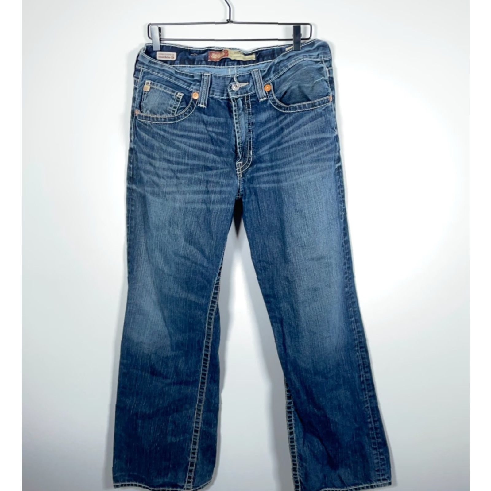 Vintage BIG STAR Voyager Relaxed Fit Jeans Men's 34 x 31 Blue Denim Buckle Retro Y2K Size US 34 / EU 50 - 2 Thumbnail