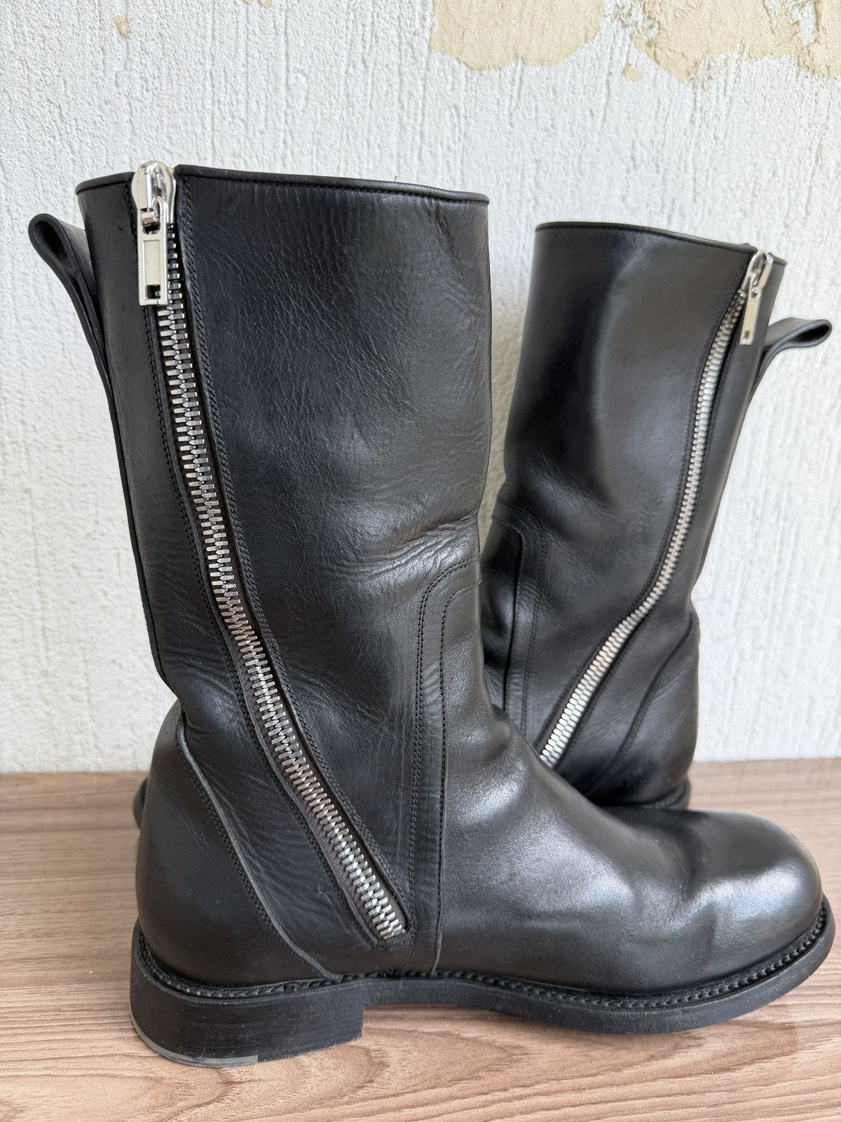 Rick Owens 🫆😶‍🌫️Cop zip boots Size US 9.5 / EU 42-43 - 14 Thumbnail