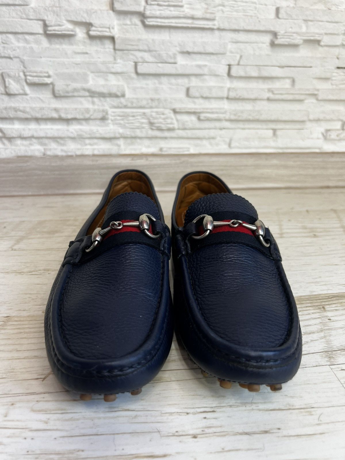 Gucci Gucci Dark Blue Leather Loafers Moccasins US 7.5 EU40.5 Size US 7.5 / EU 40-41 - 2 Thumbnail