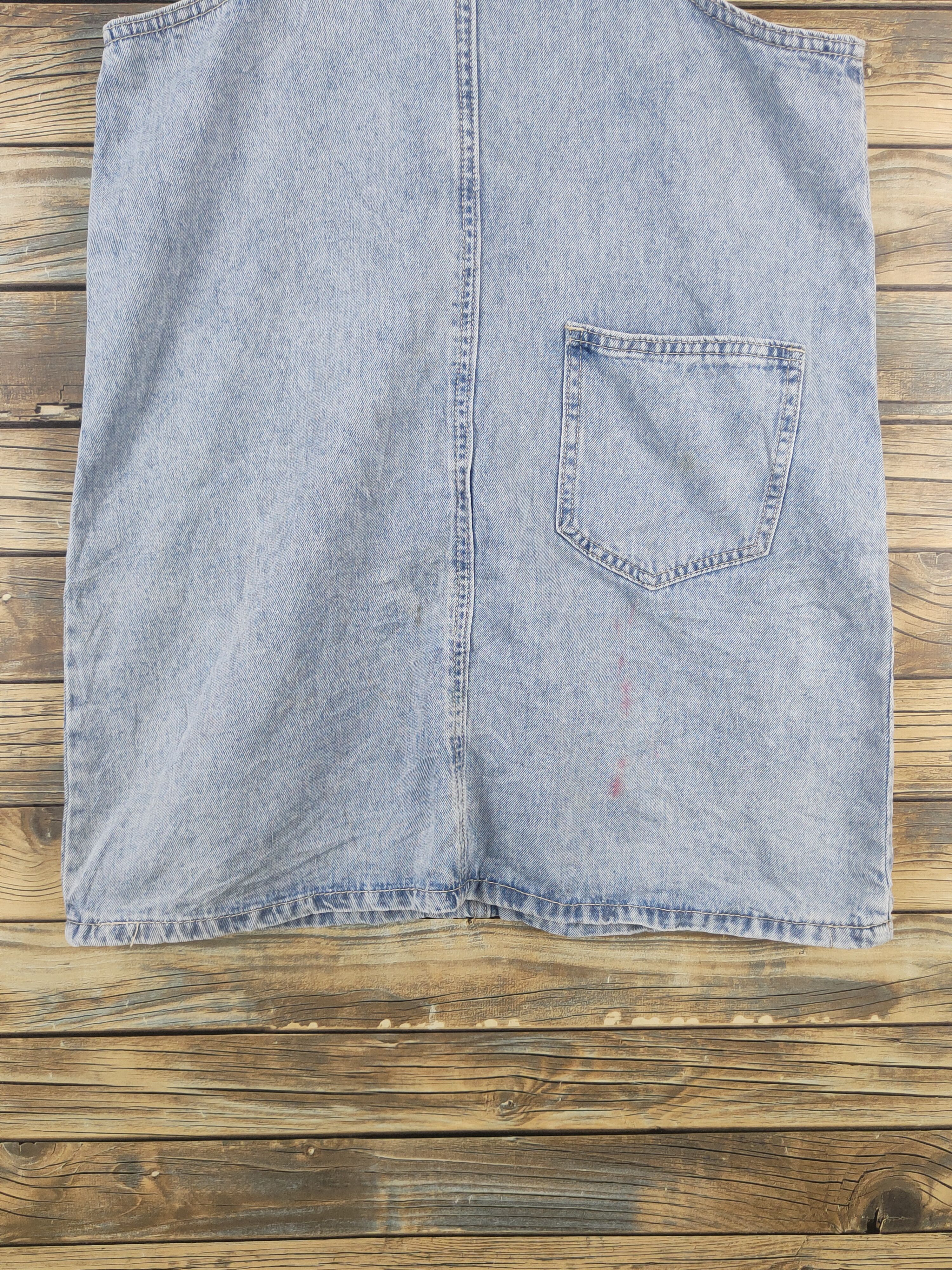 Japanese Brand × Vintage rare item by 7.Modifier Light Blue Denim Skirt Jumpsuits Size 33" - 8 Thumbnail