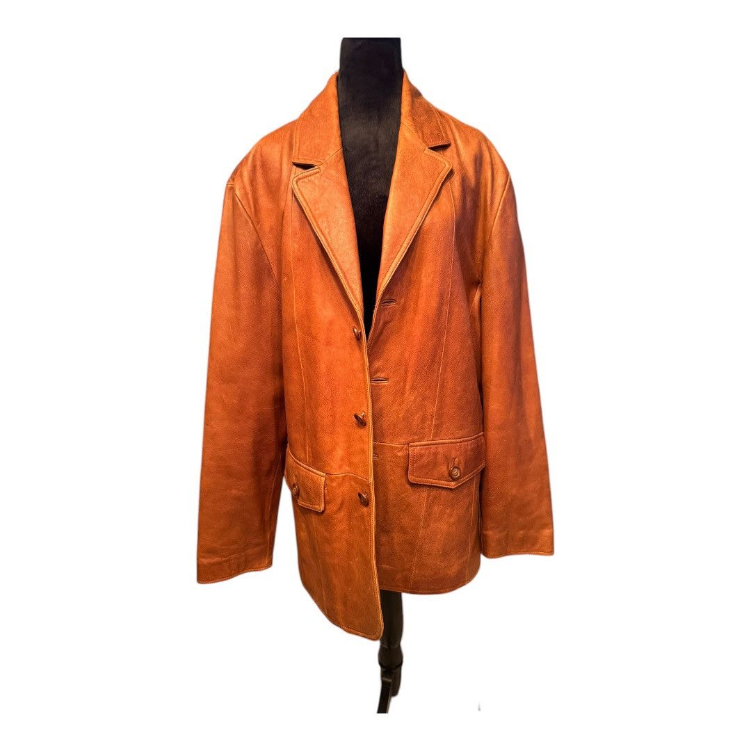 Wilsons Leather VTG Wilson’s Leathers Carmel leather collared jacket size XL Size XL / US 12-14 / IT 48-50 - 1 Thumbnail