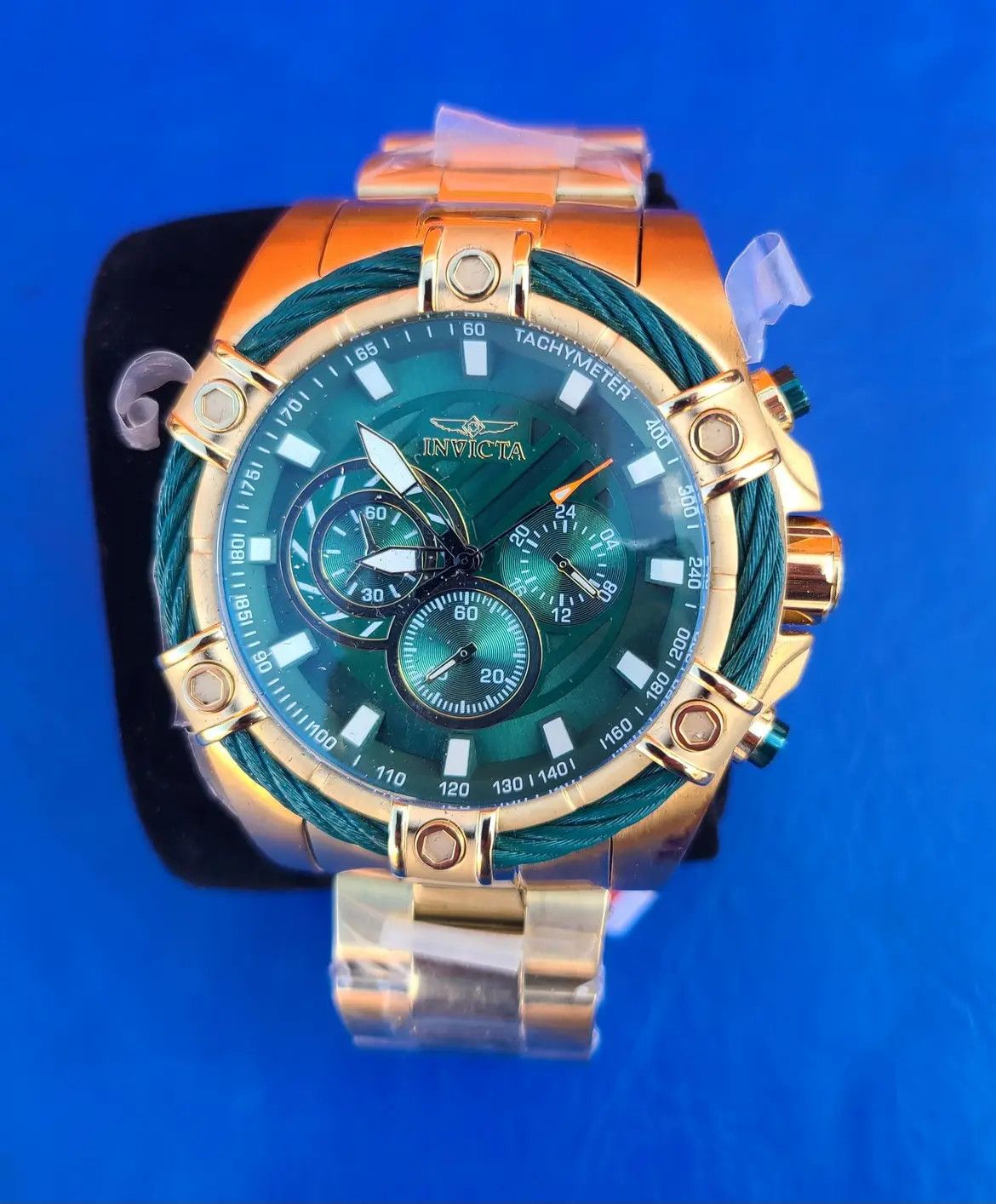 Invicta Invicta 25517 Men’s Bolt Green Gold Chronograph 50mm Size 46 - 4 Thumbnail