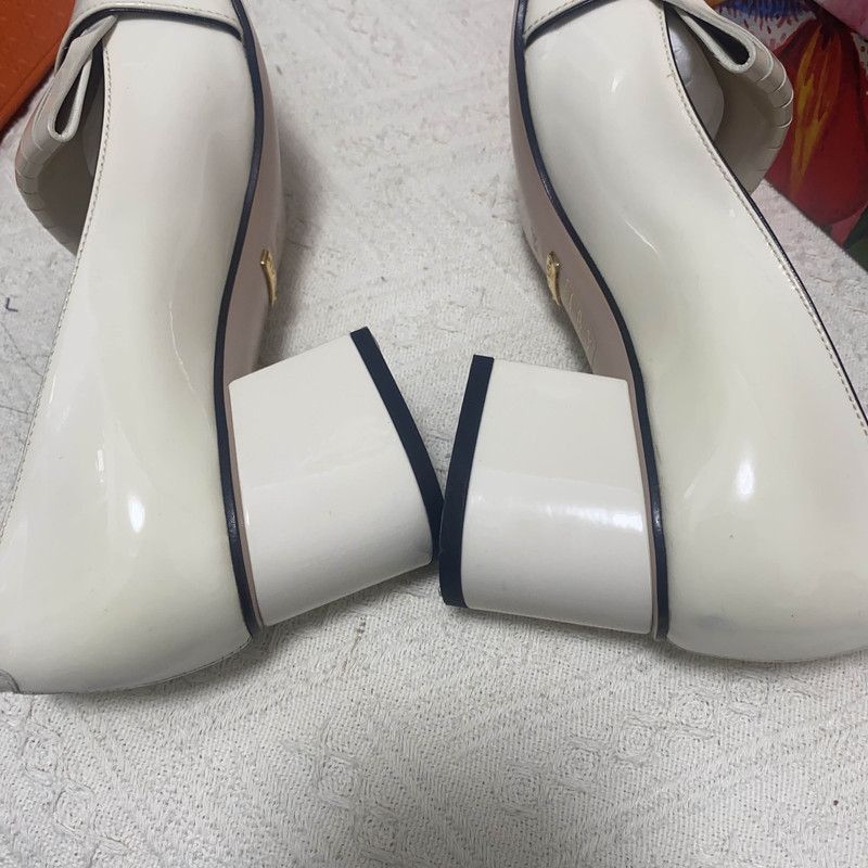 Gucci Gucci White Fringe Heel Shoes - Size US 6.5 / EU 39-40 - 8 Thumbnail