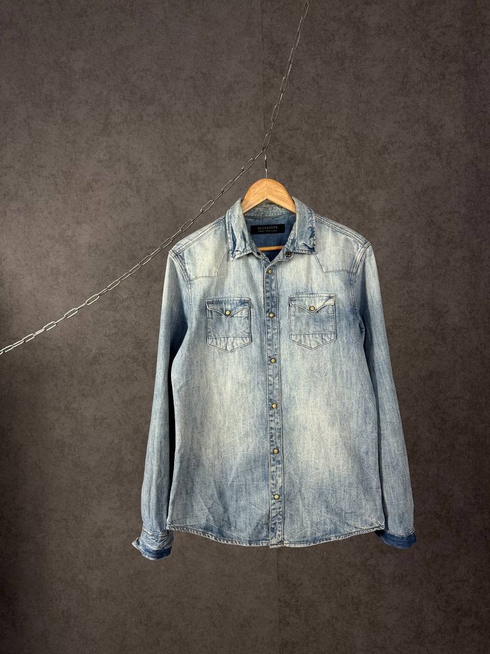 Allsaints Allsaints designer denim shirt Size US S / EU 44-46 / 1 - 1 Thumbnail