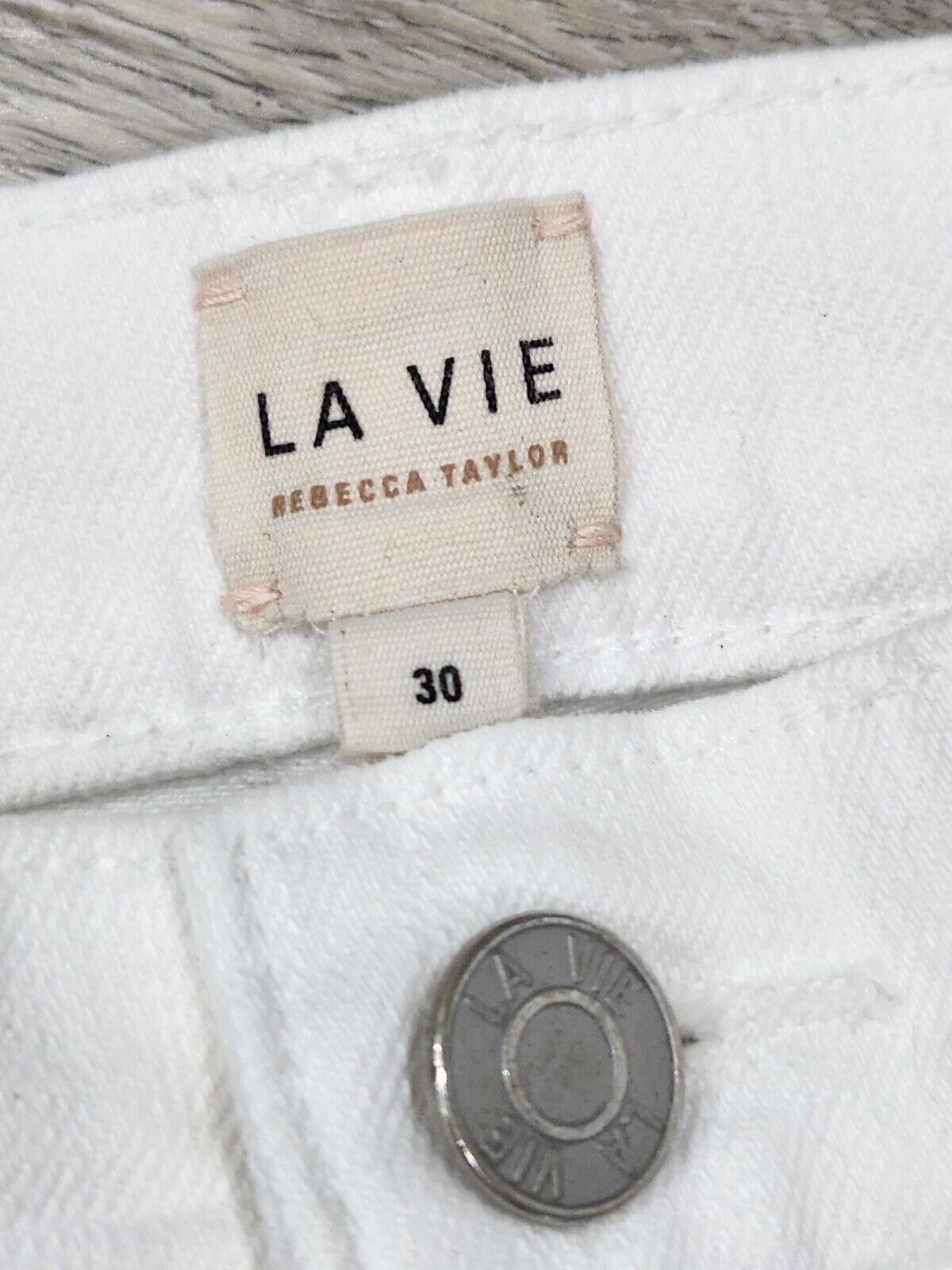 Designer La Vie Rebecca Taylor Ines Kick Bootcut Jeans In Milk 30 Size 30" / US 8 / IT 44 - 5 Thumbnail