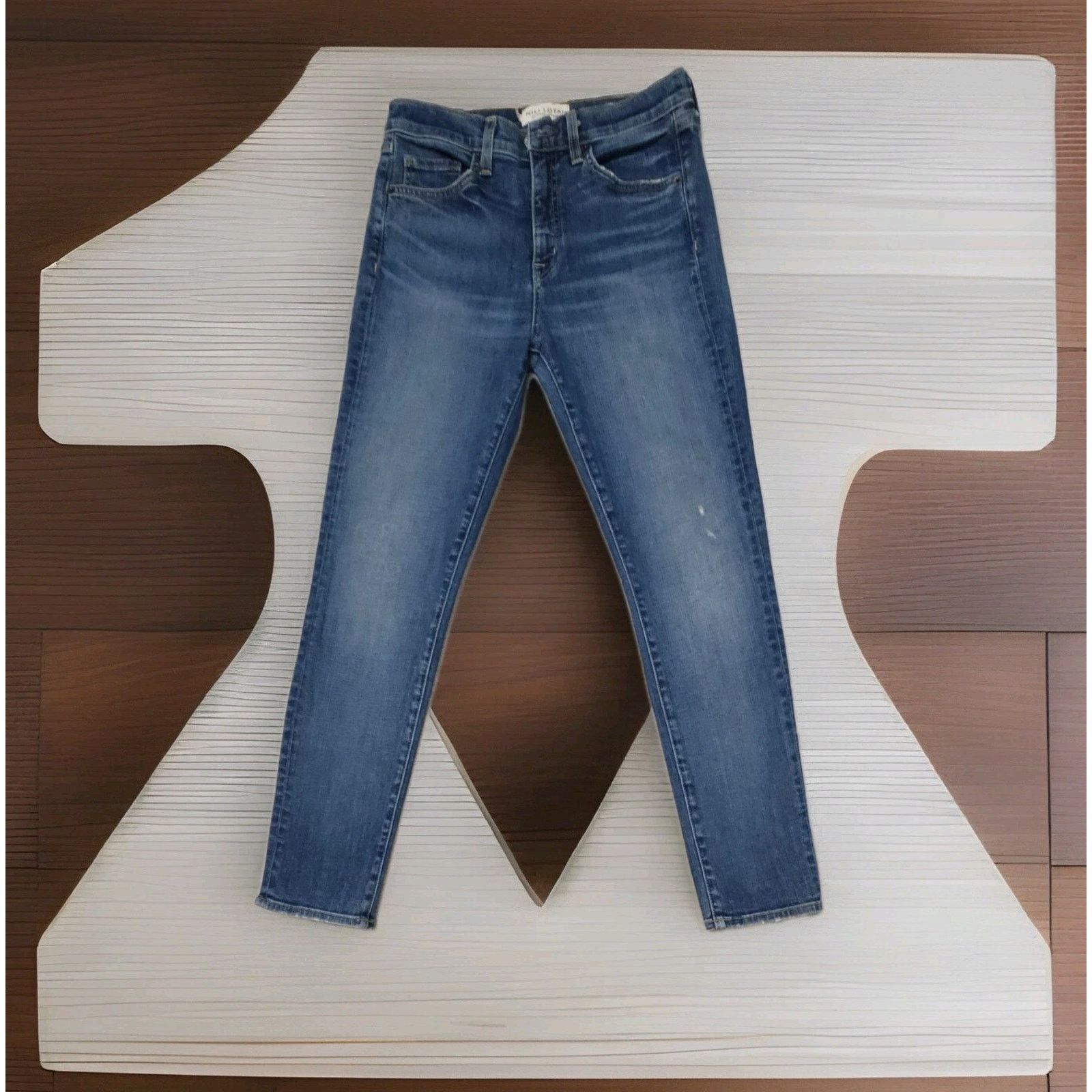 Nili Lotan Nili Lotan Women's Midrise Skinny Denim Blue $375 Jeans 27 Size 27" / US 4 / IT 40 - 5 Thumbnail