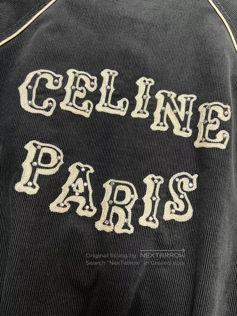 Celine Celine Crystal Embroidered Logo Corduroy Cotton Jacket Size US L / EU 52-54 / 3 - 4 Thumbnail