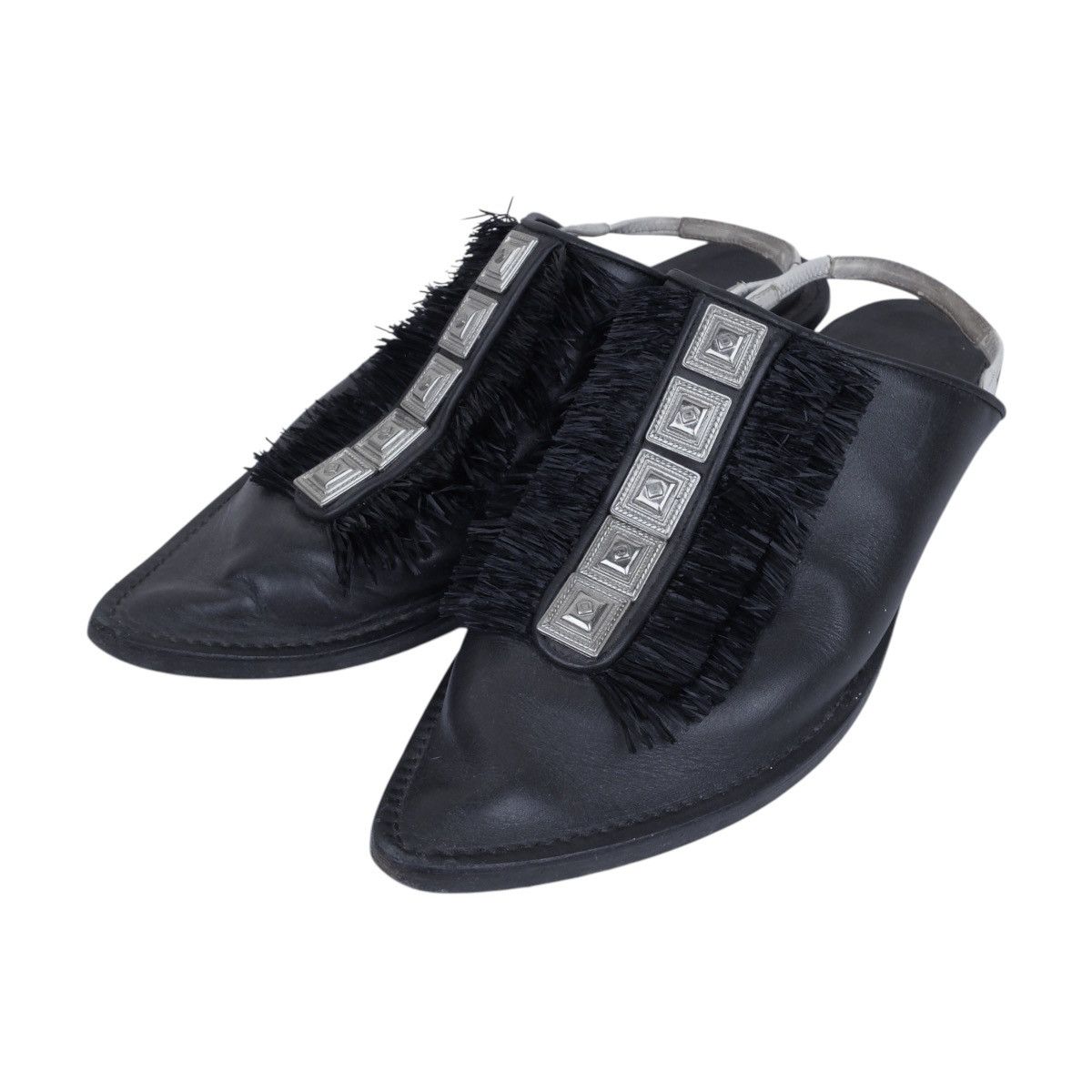 TOGA VIRILIS × Toga × Toga Pulla Toga Pulla Fringe Mules Size US 8 / IT 38 - 3 Thumbnail