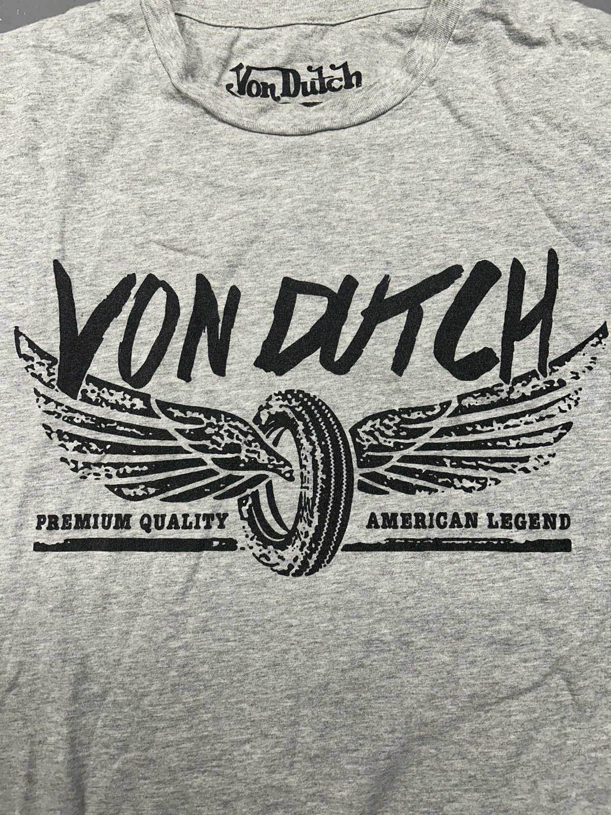 Vintage × Von Dutch Crazy Vintage Y2K Essential Grey Von Dutch Graphic Tee Shirt Size US XXL / EU 58 / 5 - 3 Thumbnail