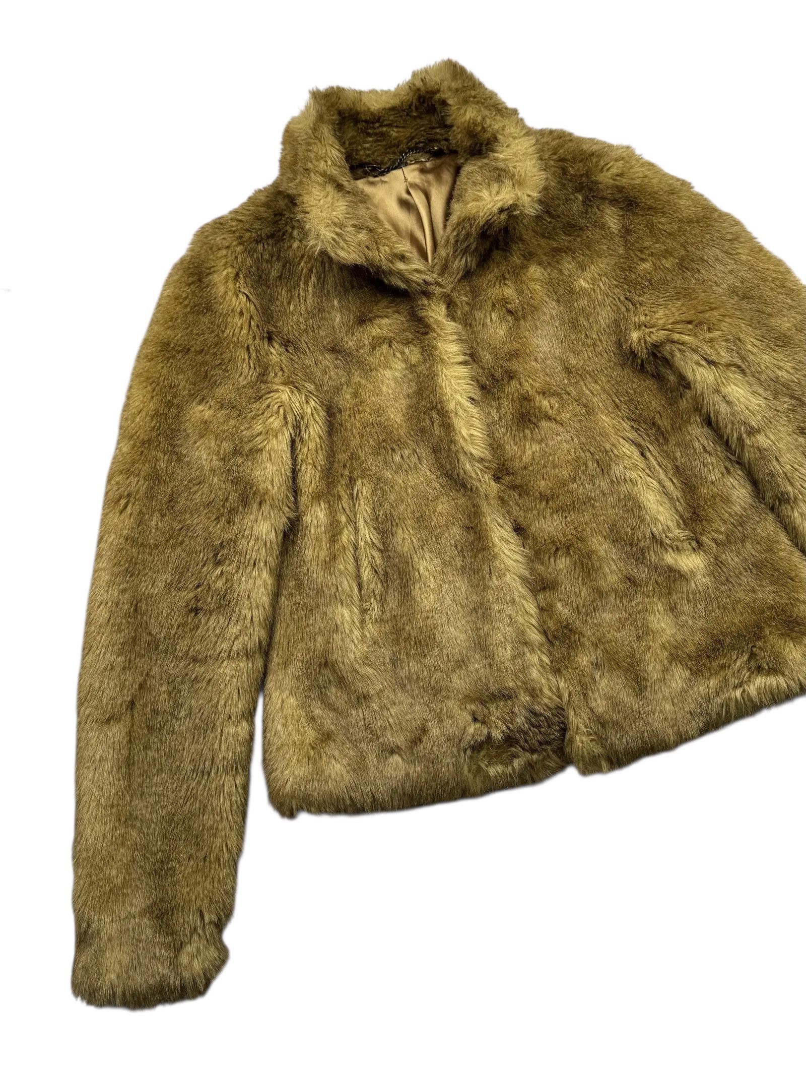 Japanese Brand Y2K Cropped Faux Fur Jacket(V146) Size M / US 6-8 / IT 42-44 - 2 Thumbnail