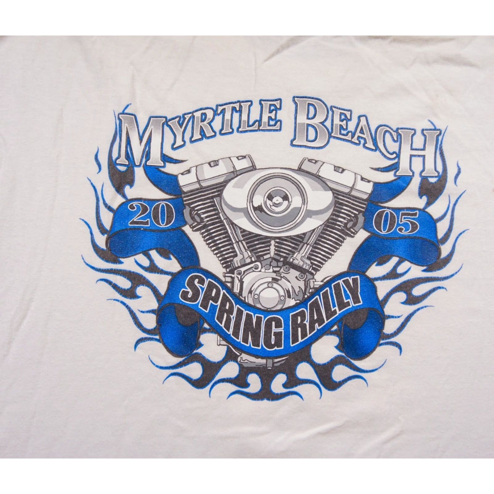 Jerzees VINTAGE Myrtle Beach Spring Rally Shirt Mens 2XL White Motorcycle Tee 2005 Y2K JERZEES Shirt Mens 2XL White Motorcycle Tee 2005 Y2K Size US XXL / EU 58 / 5 - 7 Thumbnail