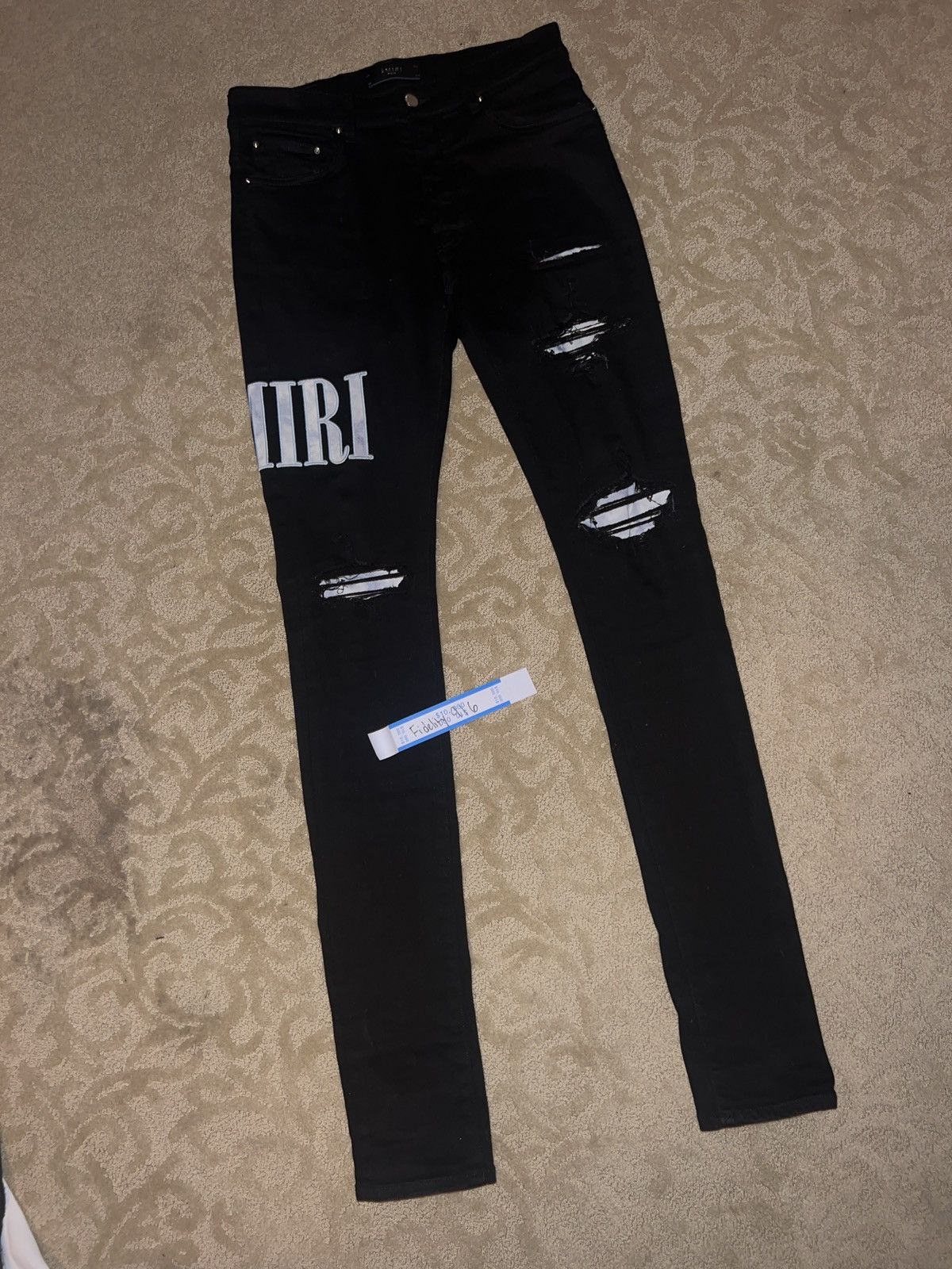 Amiri Black White Jeans Sz 30