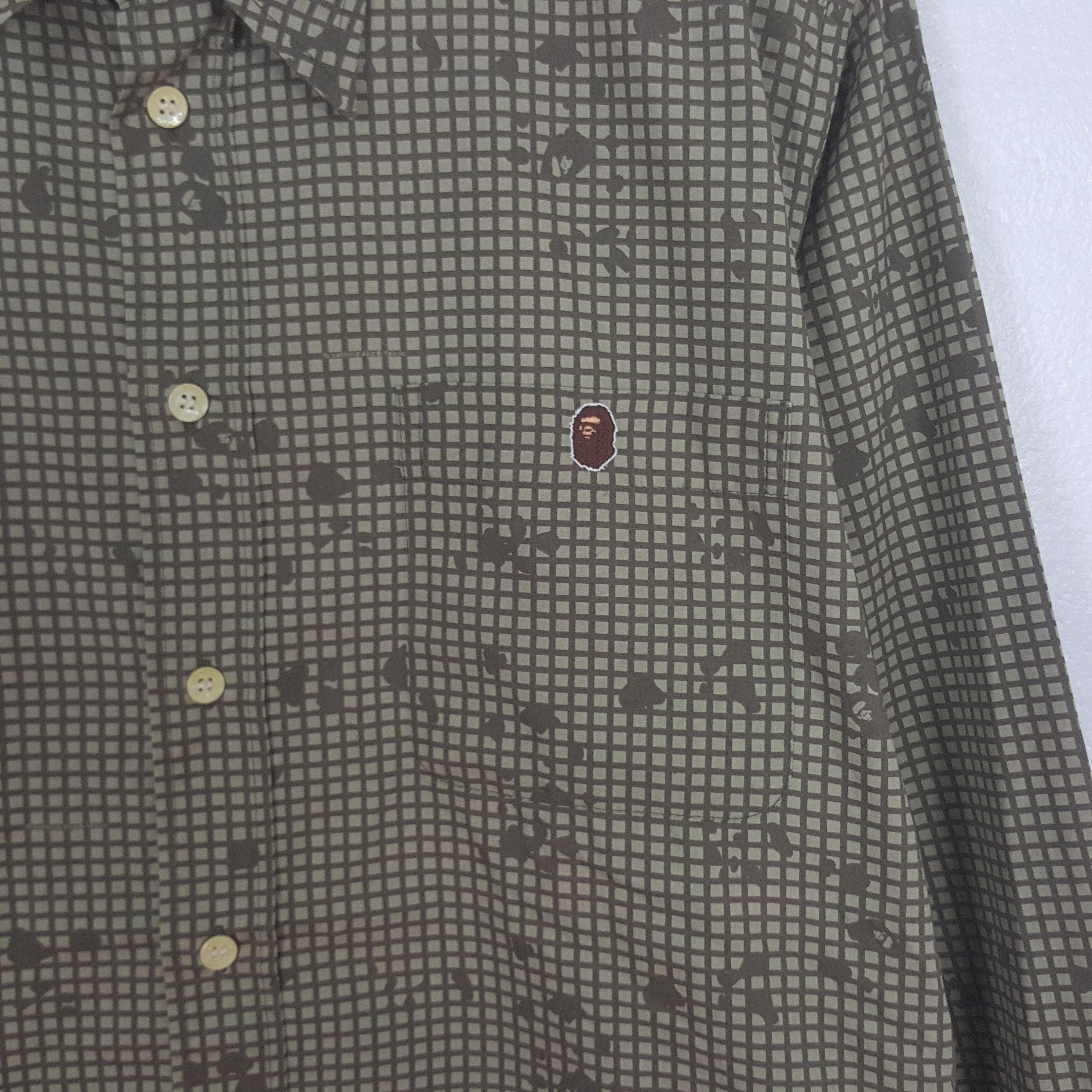 Bape Vintage A Bathing Ape Military Button Up Shirt Size US XS / EU 42 / 0 - 2 Thumbnail
