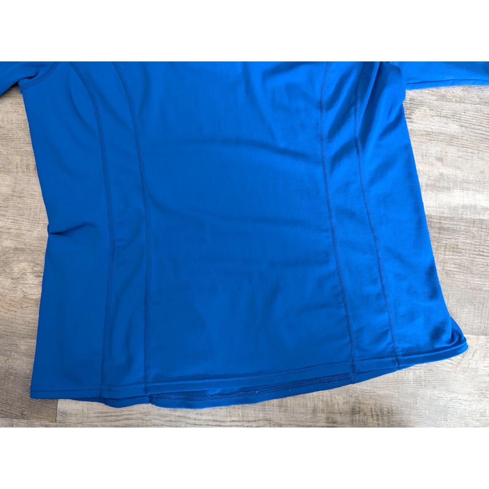 Vintage Coolibar Freestyle Women's Rash Guard Short Sleeve UPF 50+ Shirt Large Sz EUC Blue Zip Pocket 100% Polyester Machine Washable Size XL / US 12-14 / IT 48-50 - 5 Thumbnail