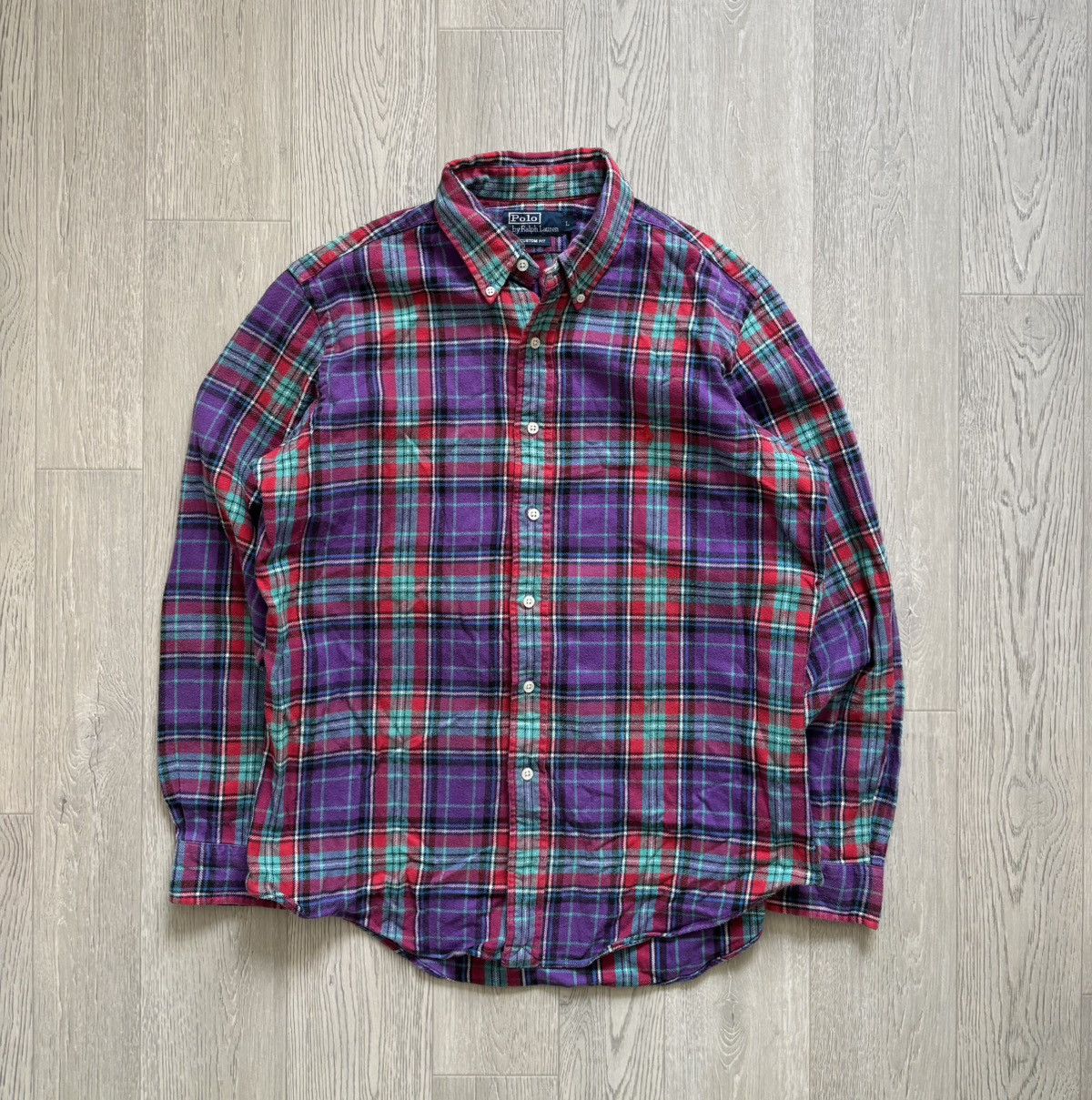 Polo Ralph Lauren Vintage Polo Ralph Lauren Flannel Shirt Size US L / EU 52-54 / 3 - 1 Thumbnail