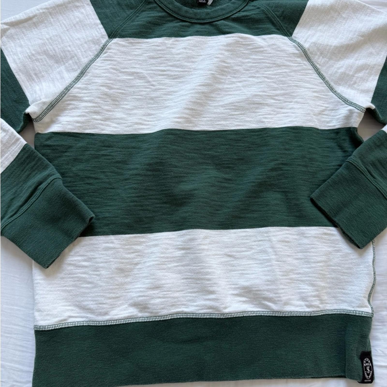 J.Crew Green and White Striped Sweater Size US S / EU 44-46 / 1 - 4 Thumbnail