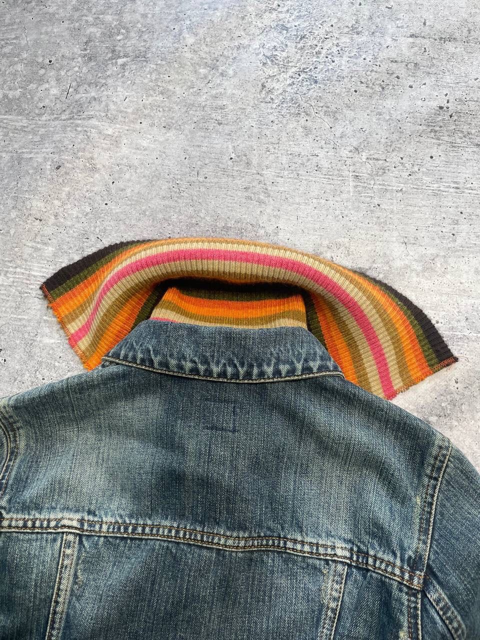 If Six Was Nine × Japanese Brand × Miss Sixty Vintage Crazy Miss Sixty Denim Knitted Jacket Y2K Size M / US 6-8 / IT 42-44 - 8 Thumbnail