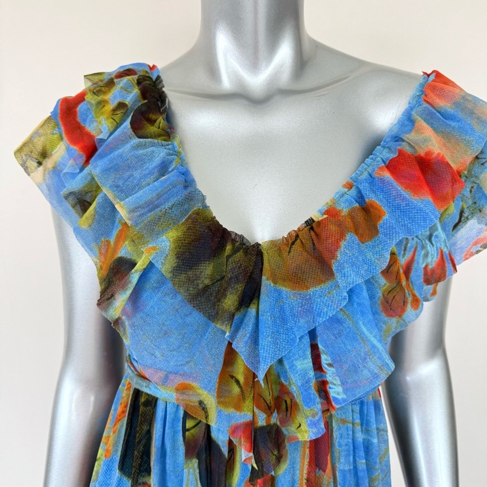 FUZZI FUZZI women long dress size L Authentic Retail 850$ Size L / US 10 / IT 46 - 3 Thumbnail