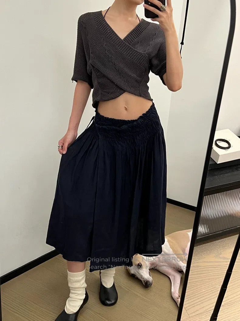 Junya Watanabe Junya Watanabe one-size-fits-all Linen half-skirt Size 24" / US 00 / IT 34 - 4 Thumbnail